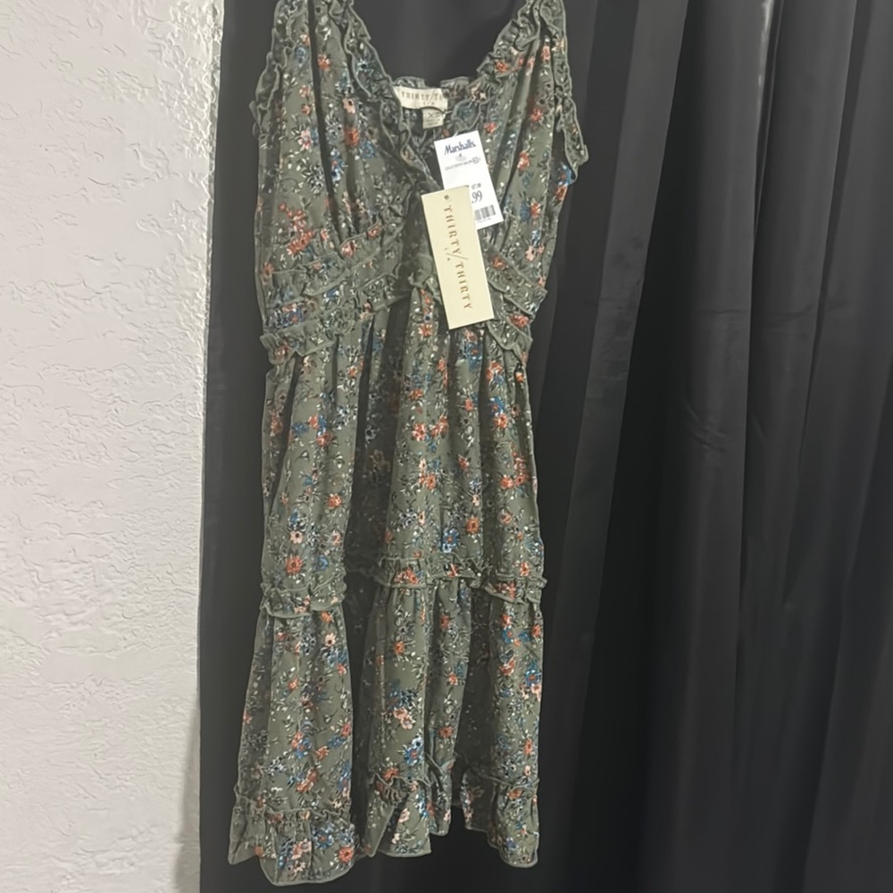 Floral Mini Dress in Green by Sanctuary